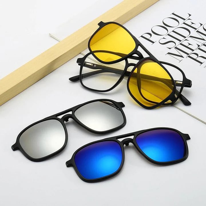 ✨Beschränktes Angebot✨ Auswechselbare Gläser 6 -in -1 Sonnenbrillen-Set