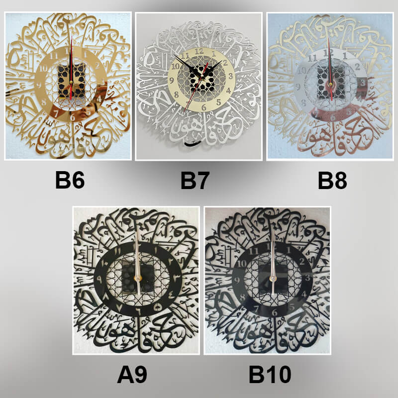 Dekorative Uhr mit Acrylspiegel