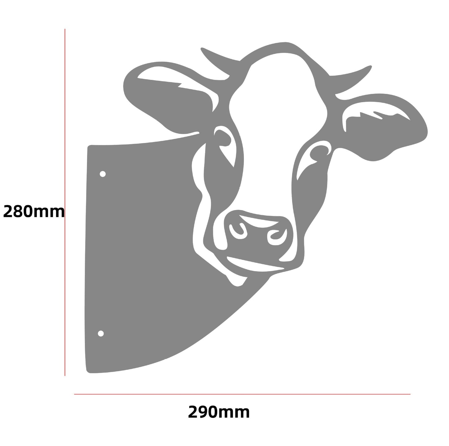 Wanddekoration "Peeking Cow" (schauende Kuh)