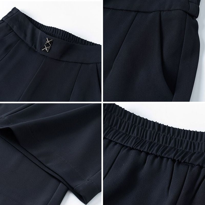 Ice Silk Damen-Hose mit geradem Bein und Schlaghose