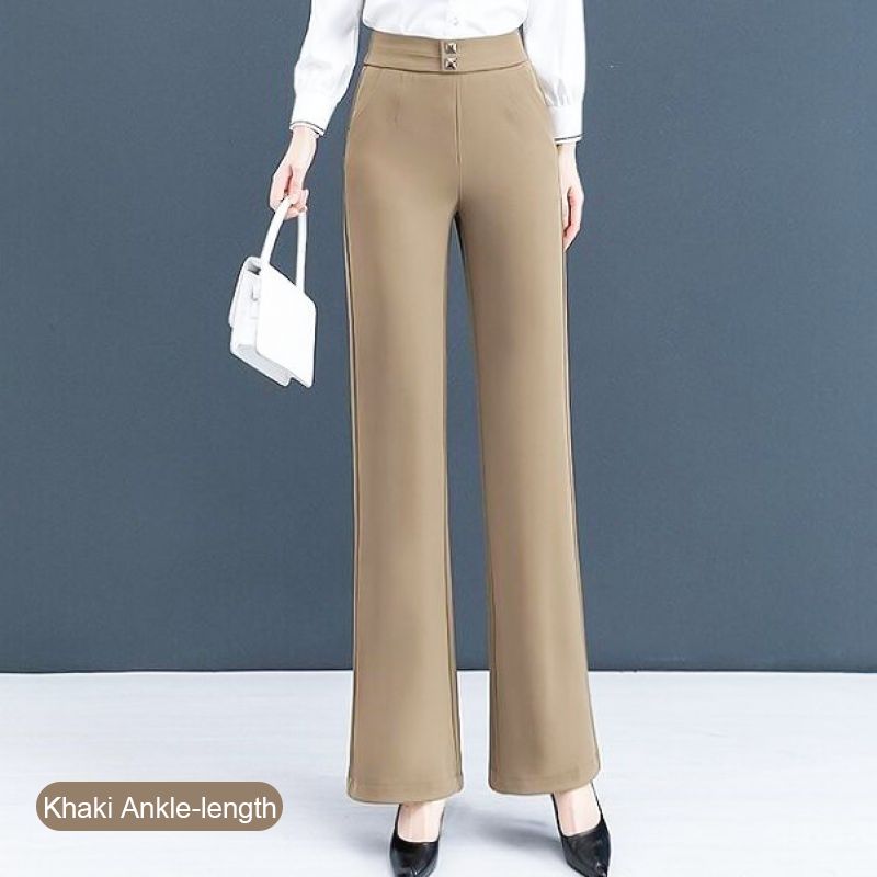 Ice Silk Damen-Hose mit geradem Bein und Schlaghose