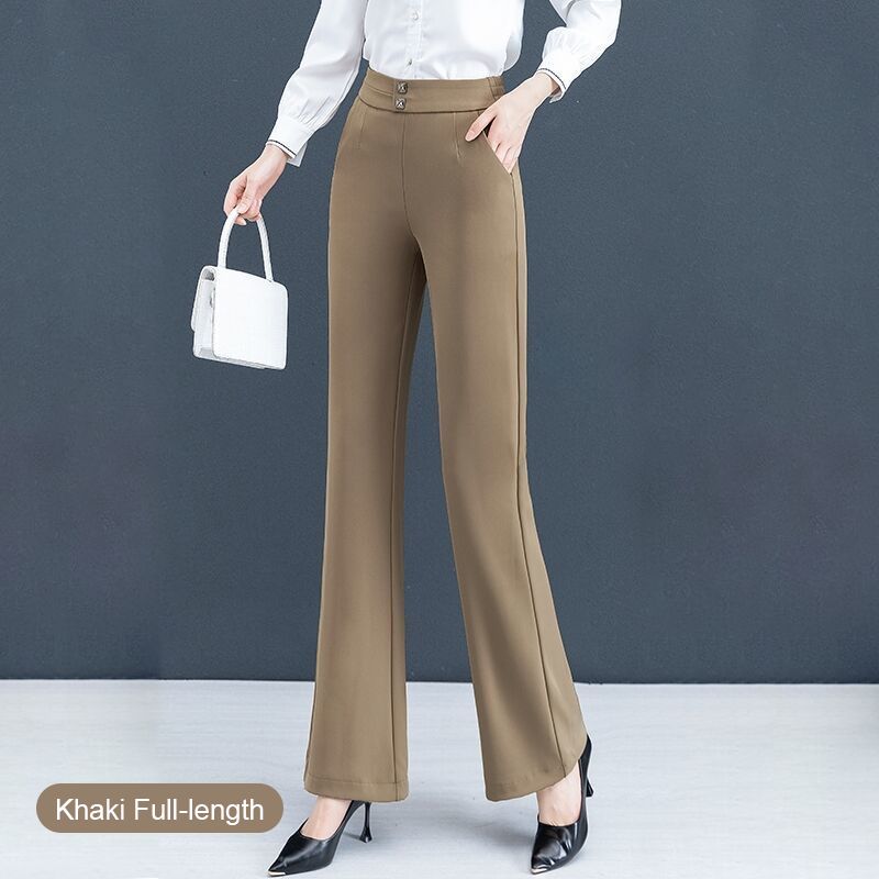 Ice Silk Damen-Hose mit geradem Bein und Schlaghose
