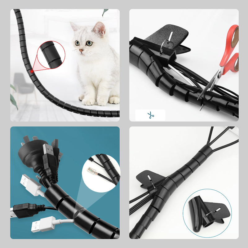 Wire Wrap Cord Organizer Kabelmanagement Hülse✨