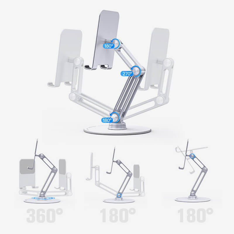 Klappbarer und um 360° drehbarer Tablet- und Telefonständer