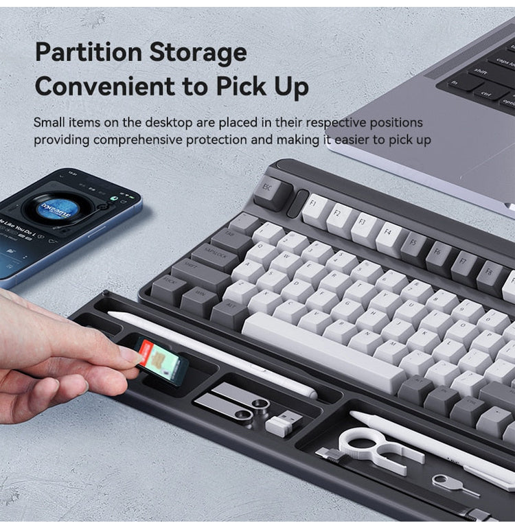 Tastatur Handgelenkstütze Pad Unterstützung mit Desktop-Partition Storage Case