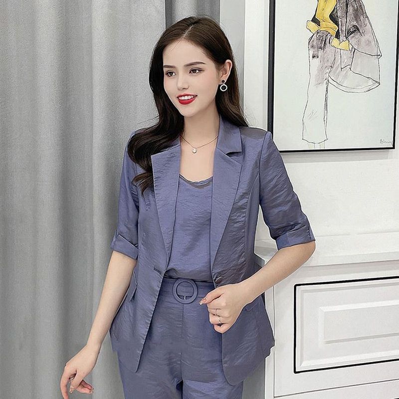 Damenmode-Casual-Business-3-teiliges Set (Blazer + Leibchen + Hose)