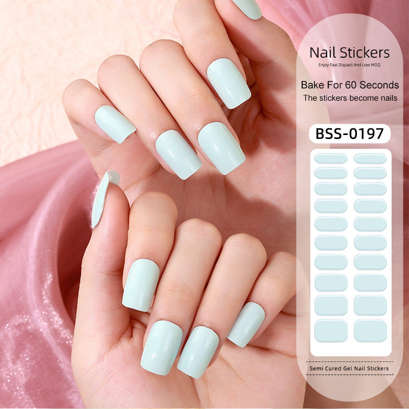 Halbgehärtete Gel-Nagelaufkleber