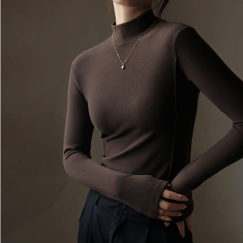 🔥2023 Herbst New-Half High Neck Long Sleeve Bottom Shirt🔥