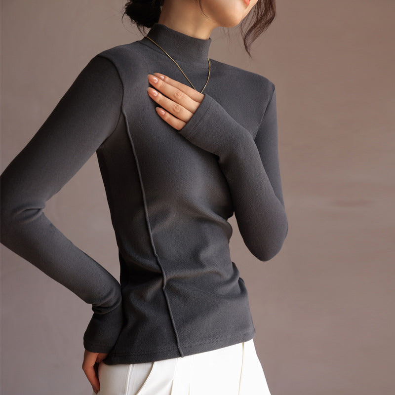 🔥2023 Herbst New-Half High Neck Long Sleeve Bottom Shirt🔥