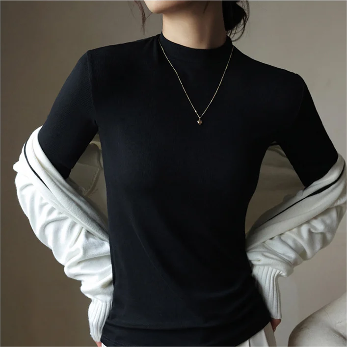 🔥2023 Herbst New-Half High Neck Long Sleeve Bottom Shirt🔥