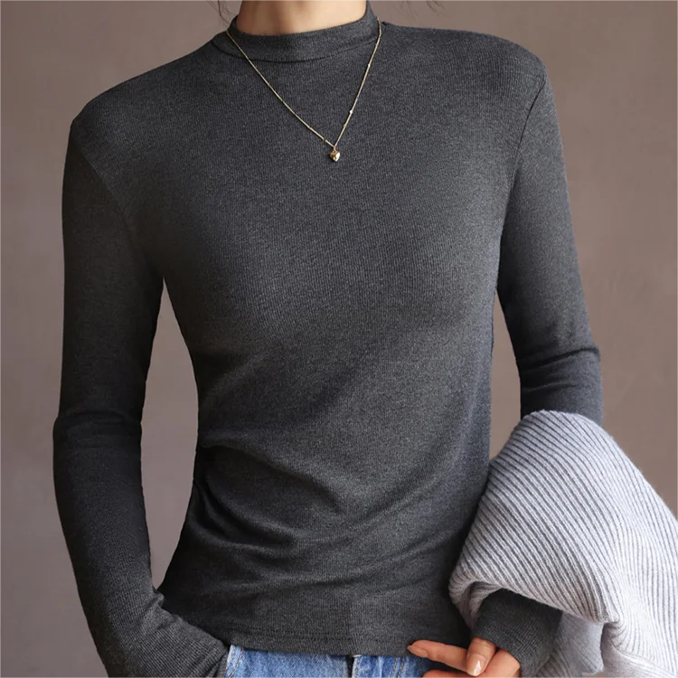 🔥2023 Herbst New-Half High Neck Long Sleeve Bottom Shirt🔥