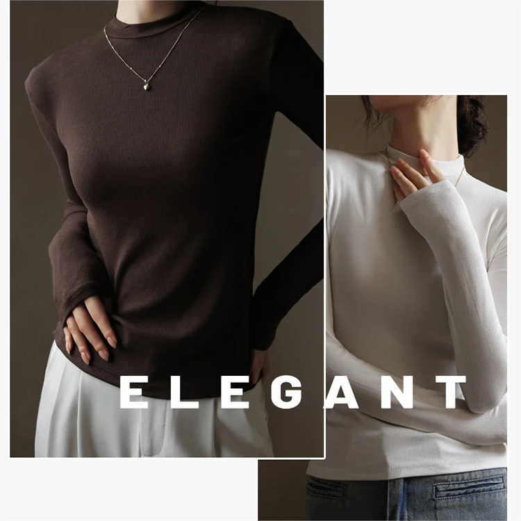 🔥2023 Herbst New-Half High Neck Long Sleeve Bottom Shirt🔥