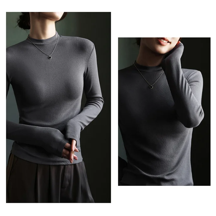 🔥2023 Herbst New-Half High Neck Long Sleeve Bottom Shirt🔥