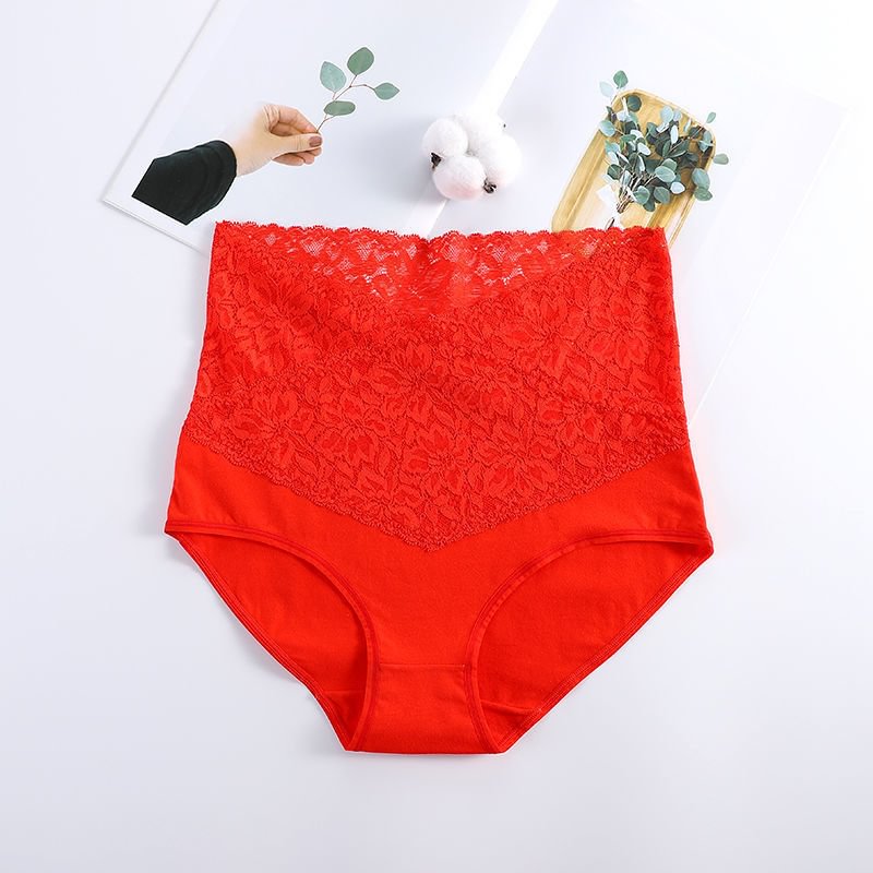 💃Body Shaper aus Baumwollspitze mit hoher Taille, feuchtigkeitsabsorbierende, antibakterielle Unterwäsche🔥