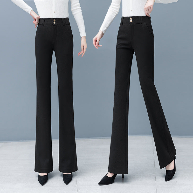 Ideales Geschenk - Elegante Schlaghose mit hoher Taille für Damen in Unifarbe