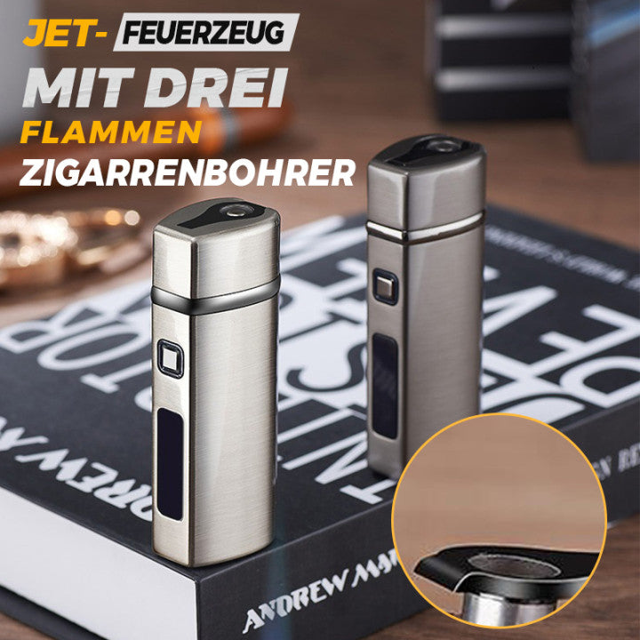 🔥Letzter Tag 49% Rabatt🔥 Dreifach-Jet-Flammen-Feuerzeug