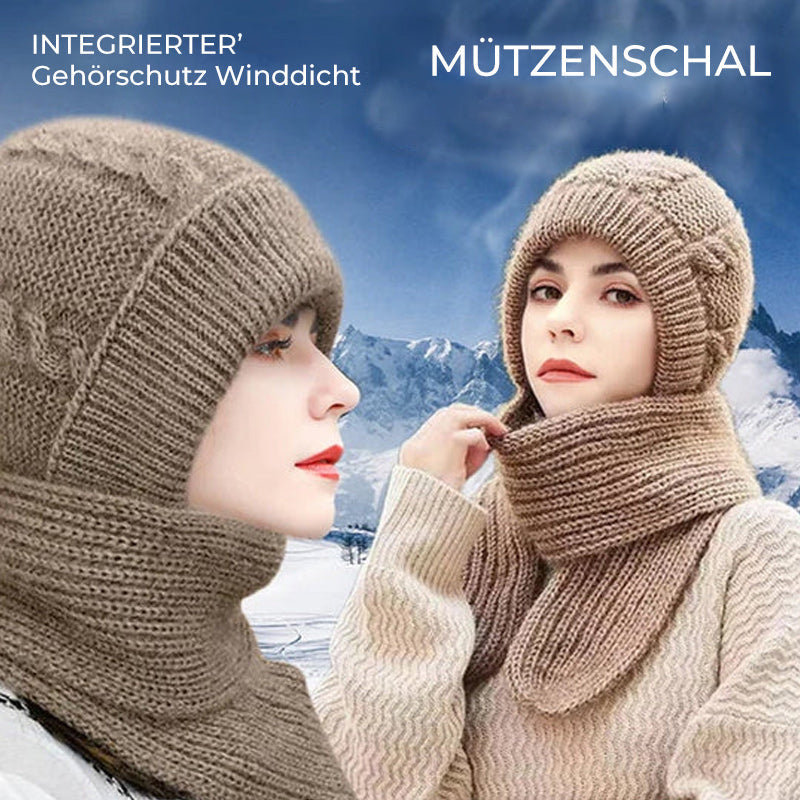 🎅 Weihnachtsausverkauf🎅Damen Verdickter Warmer Einteiliger Hutschal