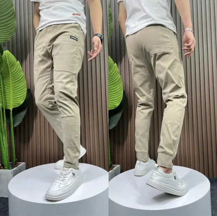 Hochelastische Herren-Multi-Pocket-Skinny-Cargo-Hose