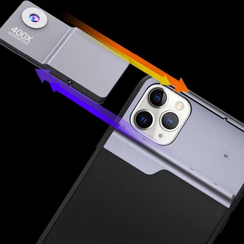 Pousbo® 400x Telefonmikroskop mit Licht für iPhone