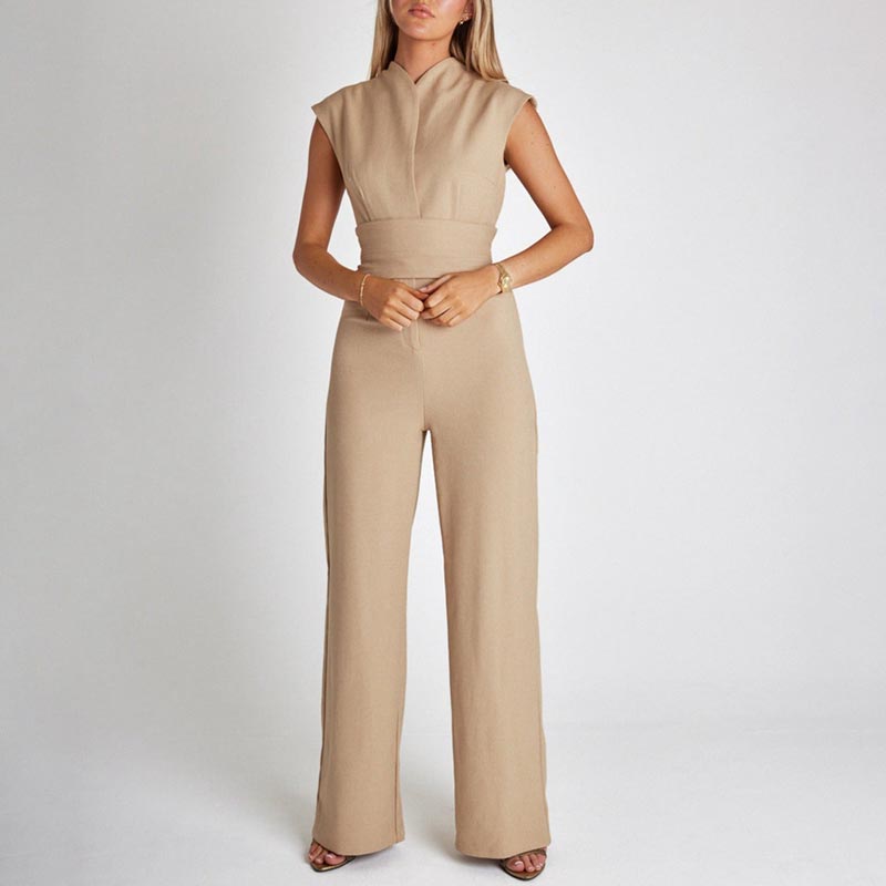 Ärmelloses Set für Frauen - Weite, ärmellose Hose Slim Fit