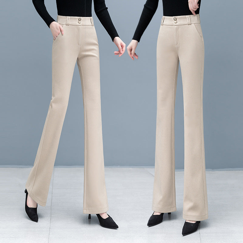 Ideales Geschenk - Elegante Schlaghose mit hoher Taille für Damen in Unifarbe