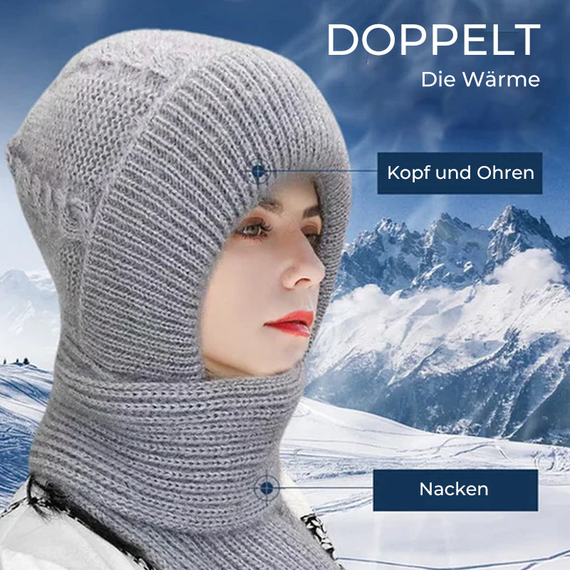 🎅 Weihnachtsausverkauf🎅Damen Verdickter Warmer Einteiliger Hutschal