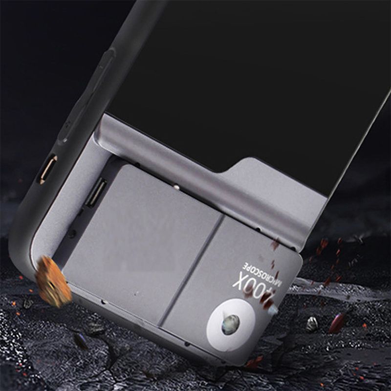 Pousbo® 400x Telefonmikroskop mit Licht für iPhone
