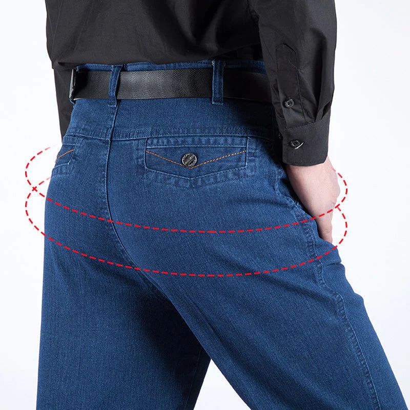 Jeans gerade Passform a vita alta da uomo