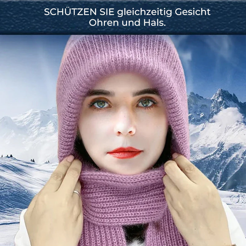 🎅 Weihnachtsausverkauf🎅Damen Verdickter Warmer Einteiliger Hutschal