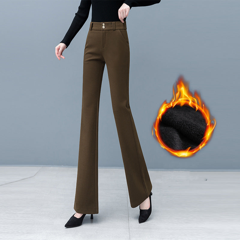 Ideales Geschenk - Elegante Schlaghose mit hoher Taille für Damen in Unifarbe