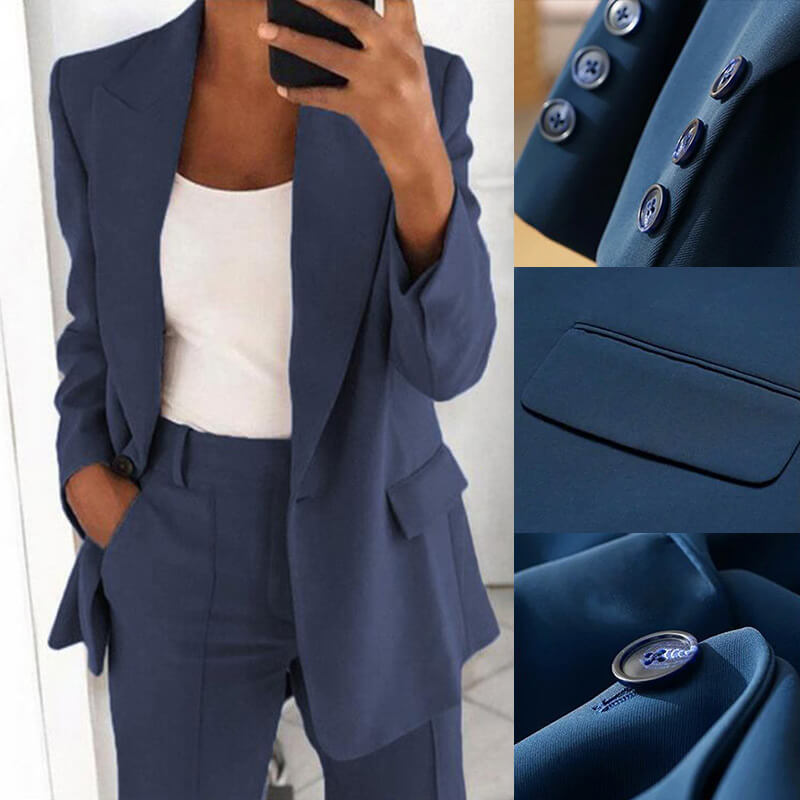 Col Lapel Cardigan Slim Veste de Costume Elégante