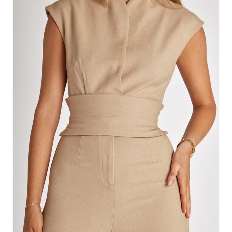 Ärmelloses Set für Frauen - Weite, ärmellose Hose Slim Fit