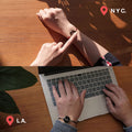 Ein Paar intelligente Sensorarmbänder für Liebhaber