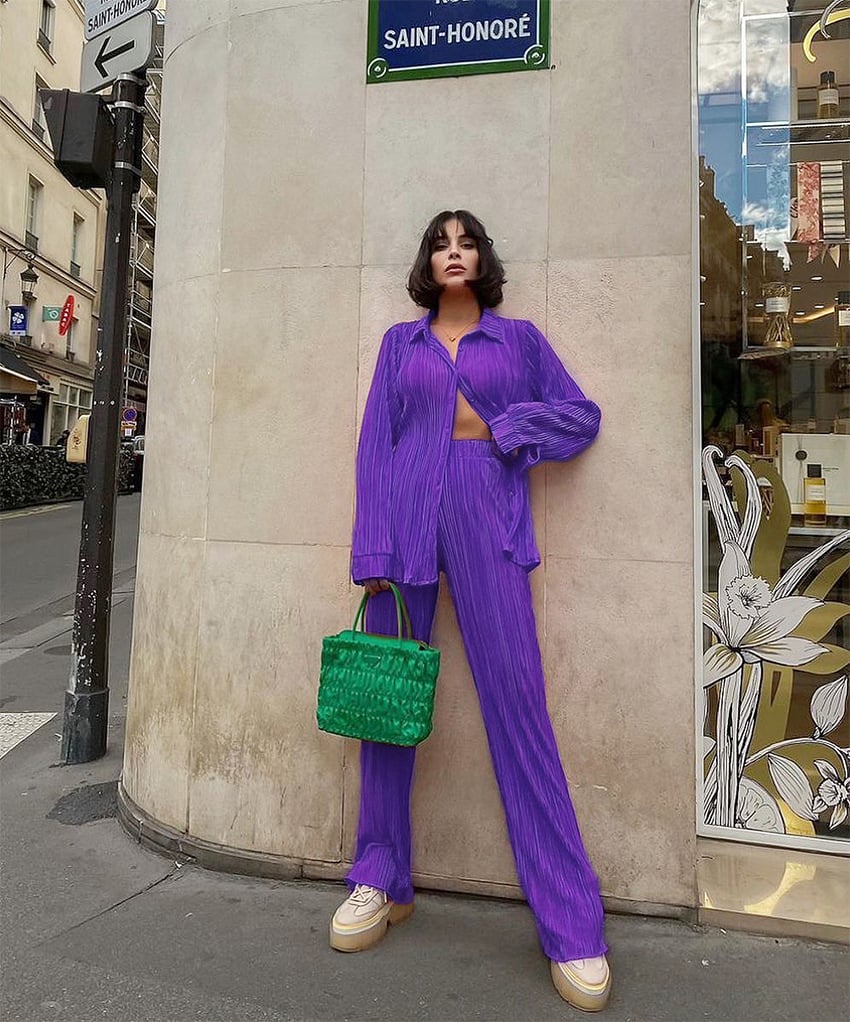 2023 NEW Elegantes plissiertes zweiteiliges Set für Damen