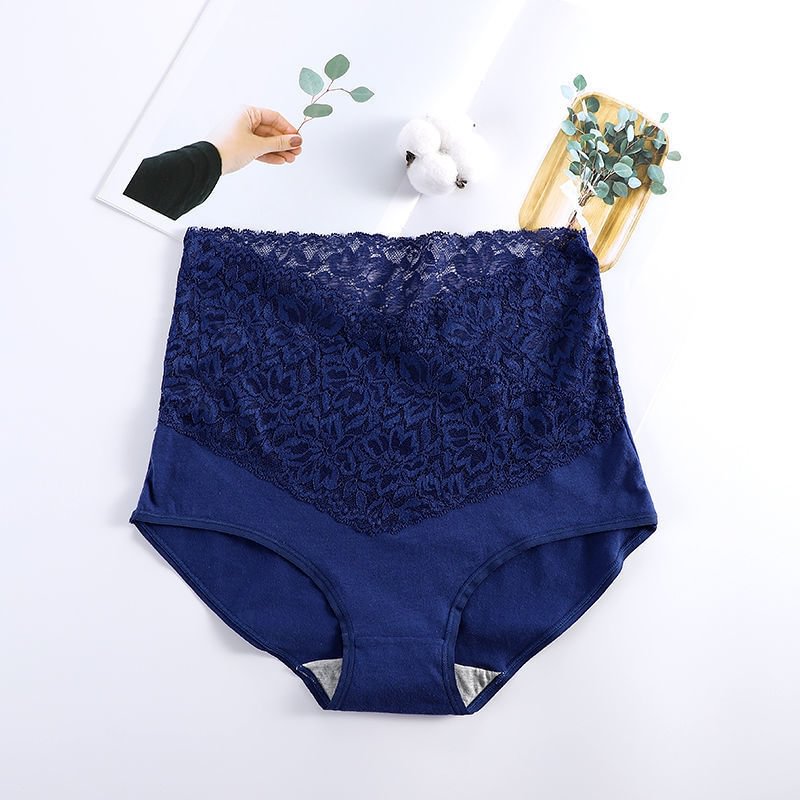 💃Body Shaper aus Baumwollspitze mit hoher Taille, feuchtigkeitsabsorbierende, antibakterielle Unterwäsche🔥