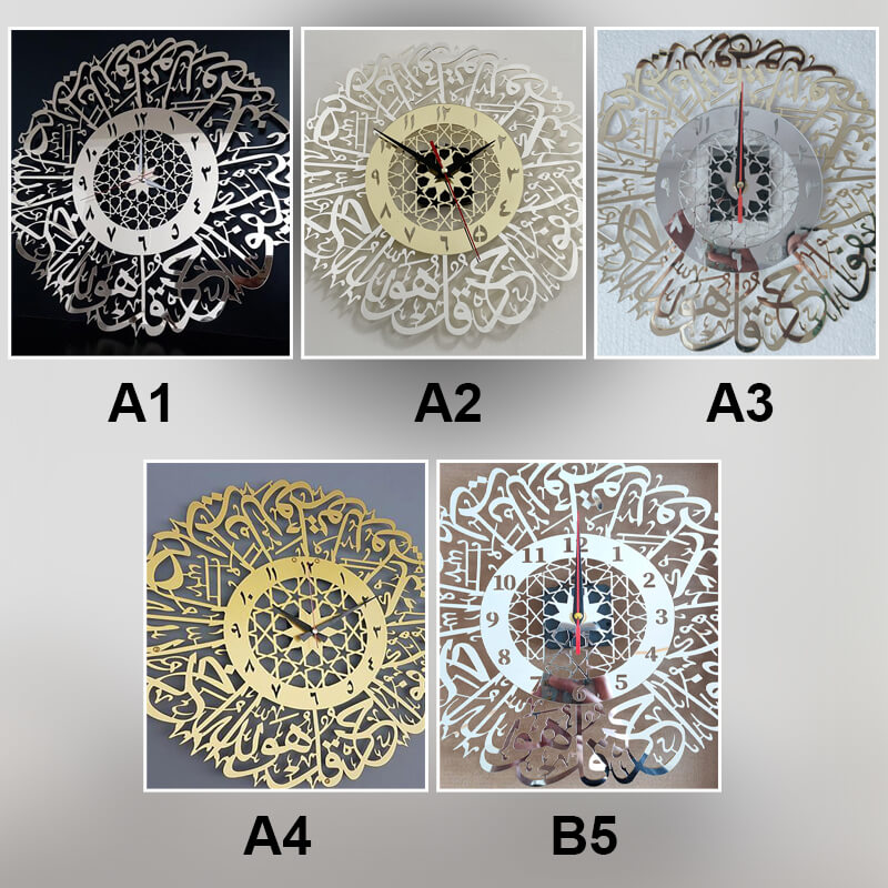 Dekorative Uhr mit Acrylspiegel