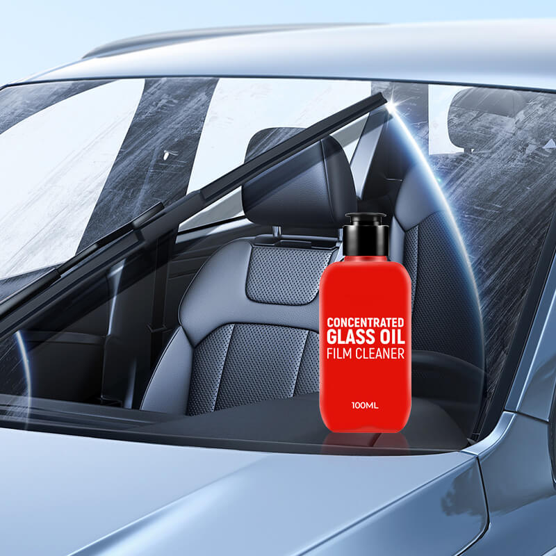 Concentrated glass oil film cleaner