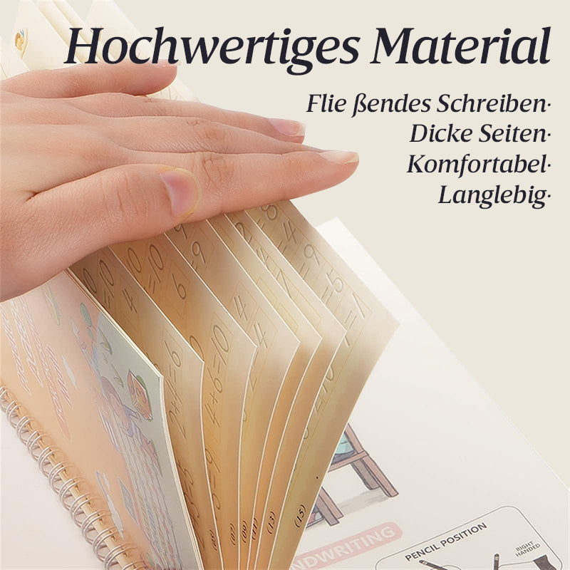 Wiederverwendbares Rillen-Übungsheftset
