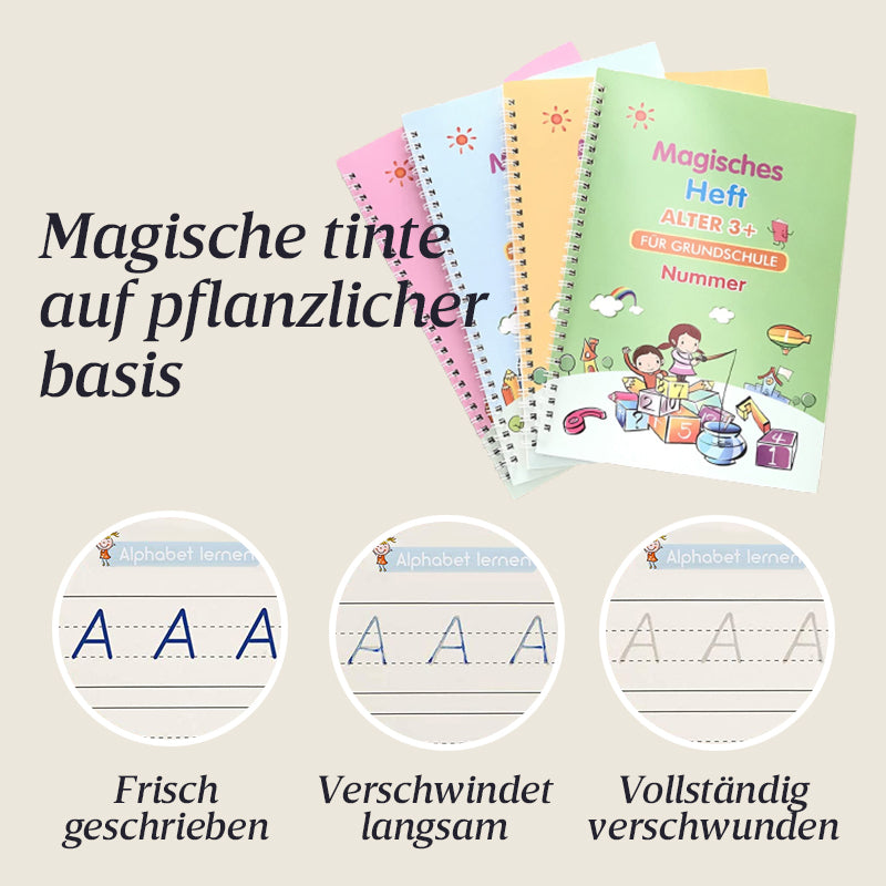 Wiederverwendbares Rillen-Übungsheftset