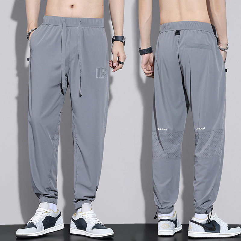 Herren Ice Silk Schnell getrocknete Sport Freizeithose