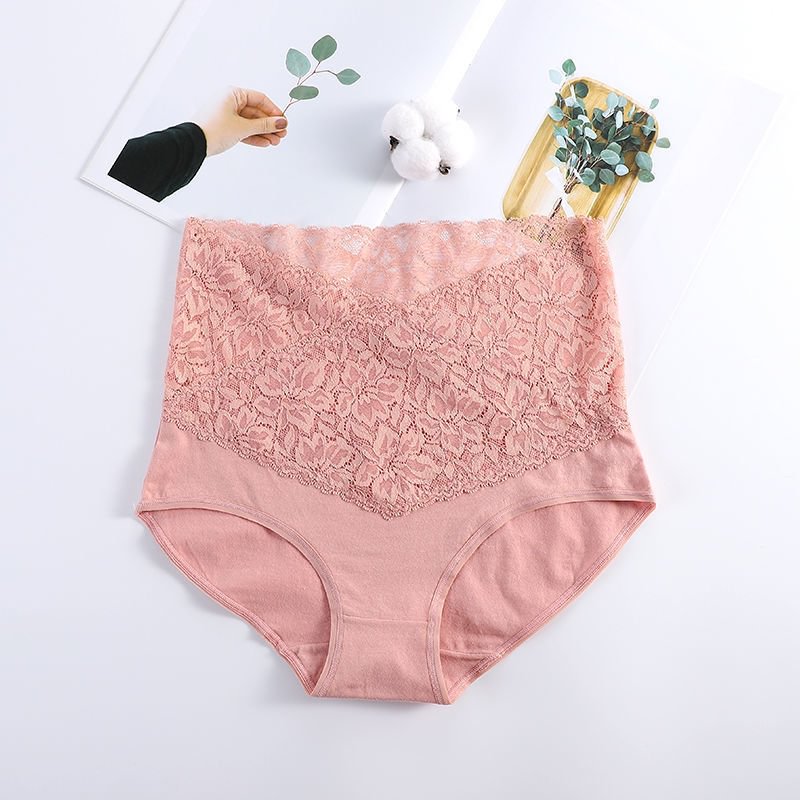 💃Body Shaper aus Baumwollspitze mit hoher Taille, feuchtigkeitsabsorbierende, antibakterielle Unterwäsche🔥