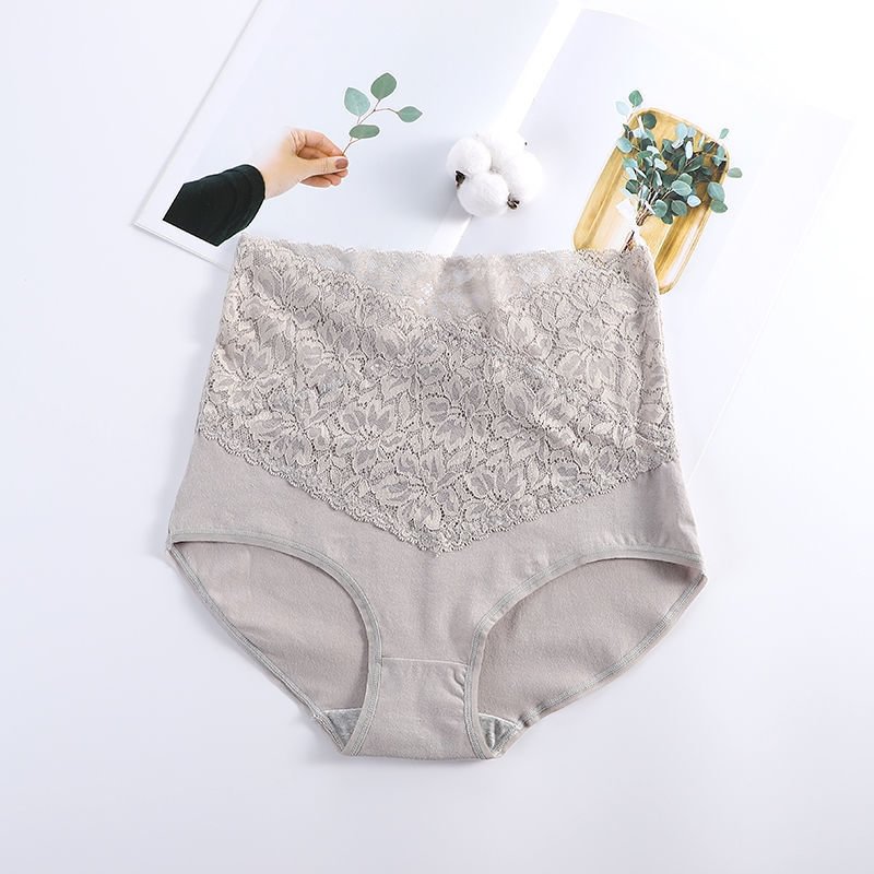 💃Body Shaper aus Baumwollspitze mit hoher Taille, feuchtigkeitsabsorbierende, antibakterielle Unterwäsche🔥