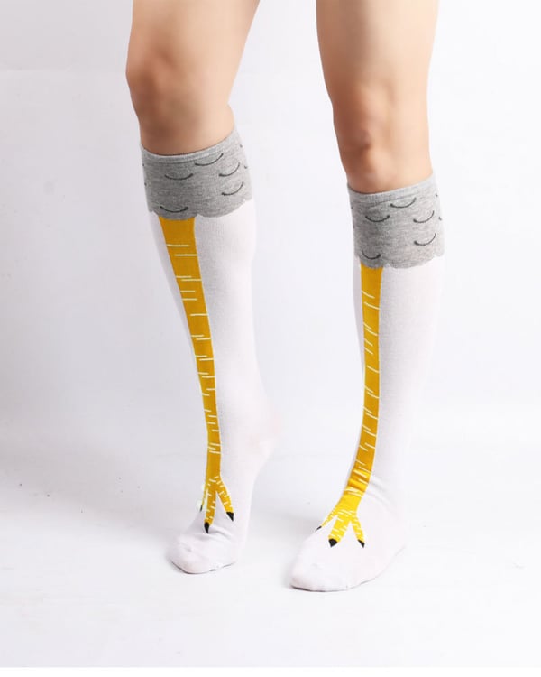 Socken mit Hühnerbeinen