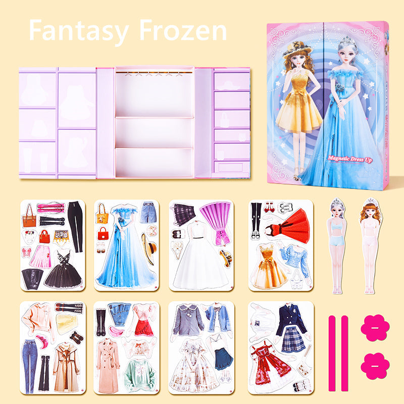 (🎁2023-Weihnachts-Hot-Sale🎁)Magnetische Prinzessin Dress Up Papierpuppe