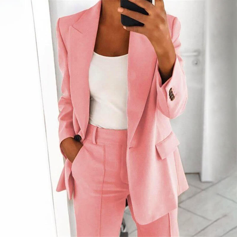 Col Lapel Cardigan Slim Veste de Costume Elégante