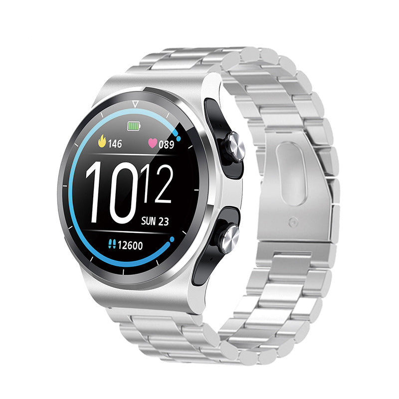 Smartwatch mit drahtlosen Kopfhörern (funktioniert mit iPhone und Android)