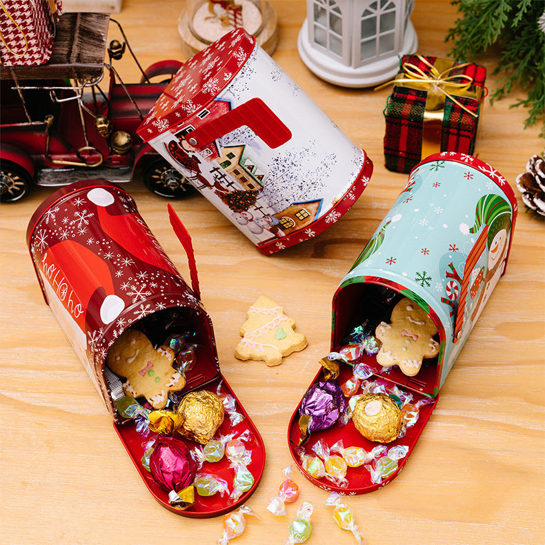 🎄Dekor Weihnachten Plätzchen Dosen Weißblech Süßigkeiten Boxen