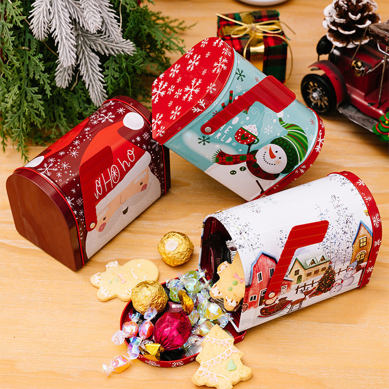 🎄Dekor Weihnachten Plätzchen Dosen Weißblech Süßigkeiten Boxen
