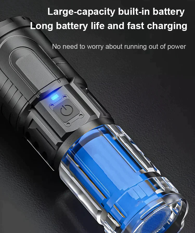 🔦【Familie Essentials】Weiße Laser-Teleskop-Zoom-Taschenlampe