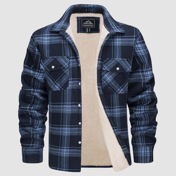 Winter Sale 49% Rabatt🔥Herren Sherpa Shirt Wollgefüttertes Flanellhemd Jacke